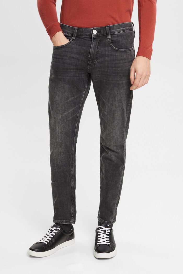 Jeans med slim fit, BLACK MEDIUM WASHED, detail image number 0