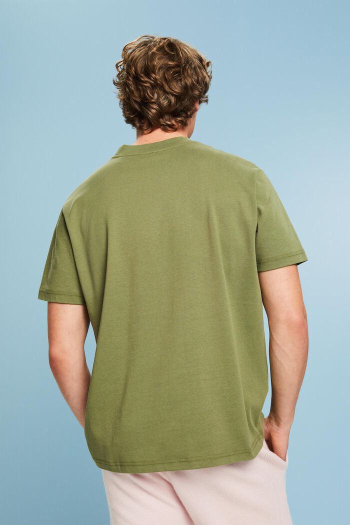 Unisex T-shirt i bomuldsjersey med logo, OLIVE, detail image number 2