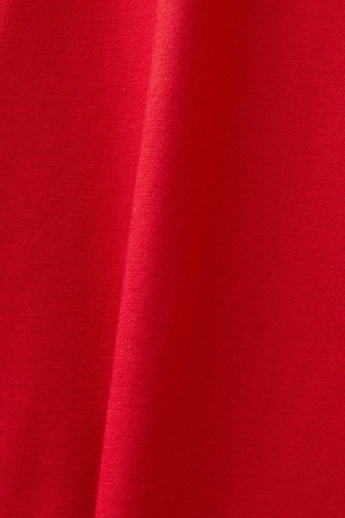 Kortærmet T-shirt med logo, DARK RED, detail image number 4
