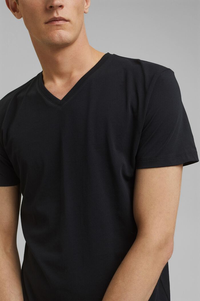 Jerseyshirt i 100% bomuld, BLACK, detail image number 1