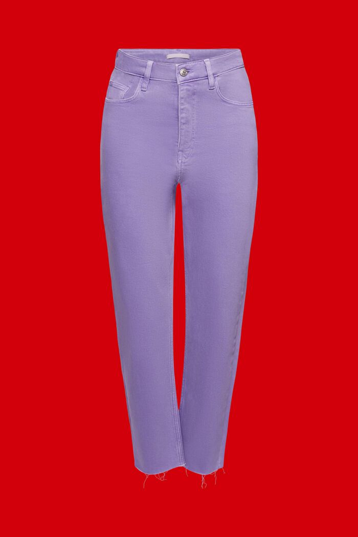 Cropped bukser med rå kant forneden, PURPLE, detail image number 6