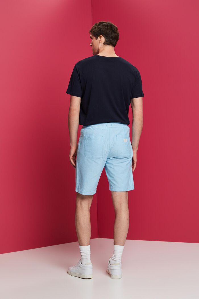 Pull on-shorts i twill, 100 % bomuld, DARK TURQUOISE, detail image number 3
