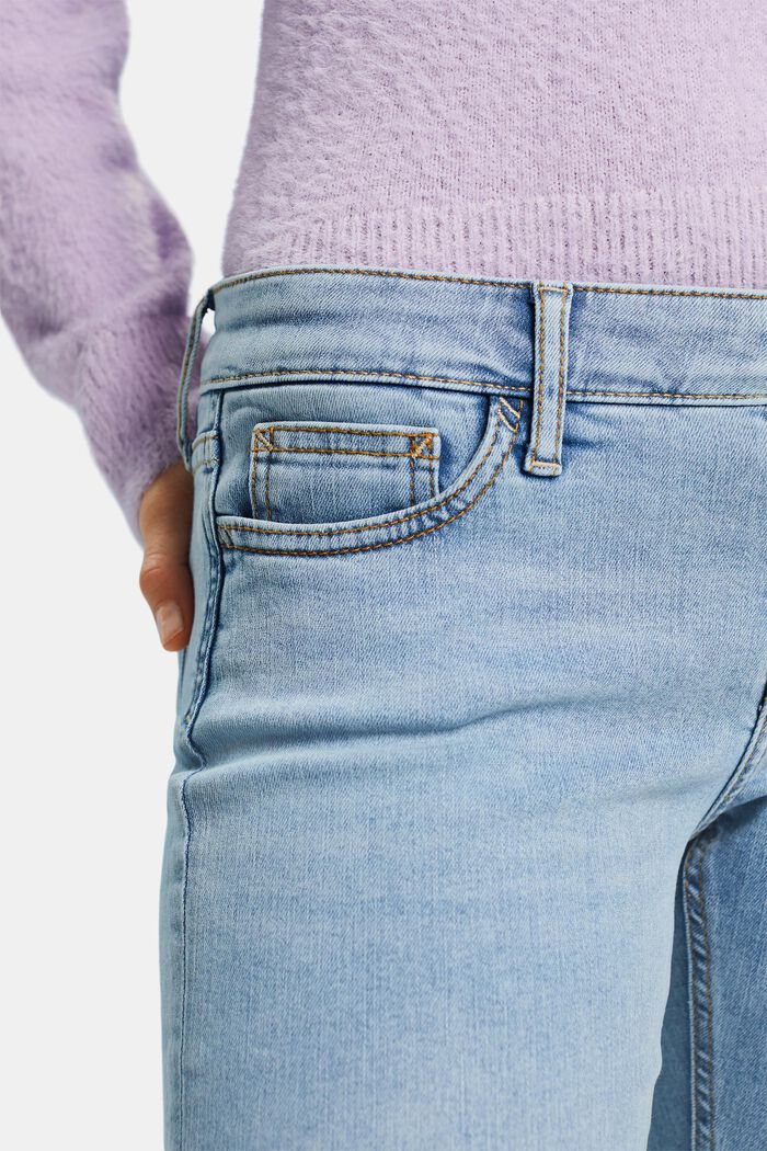 Skinny jeans med lav alje, BLUE LIGHT WASHED, detail image number 4