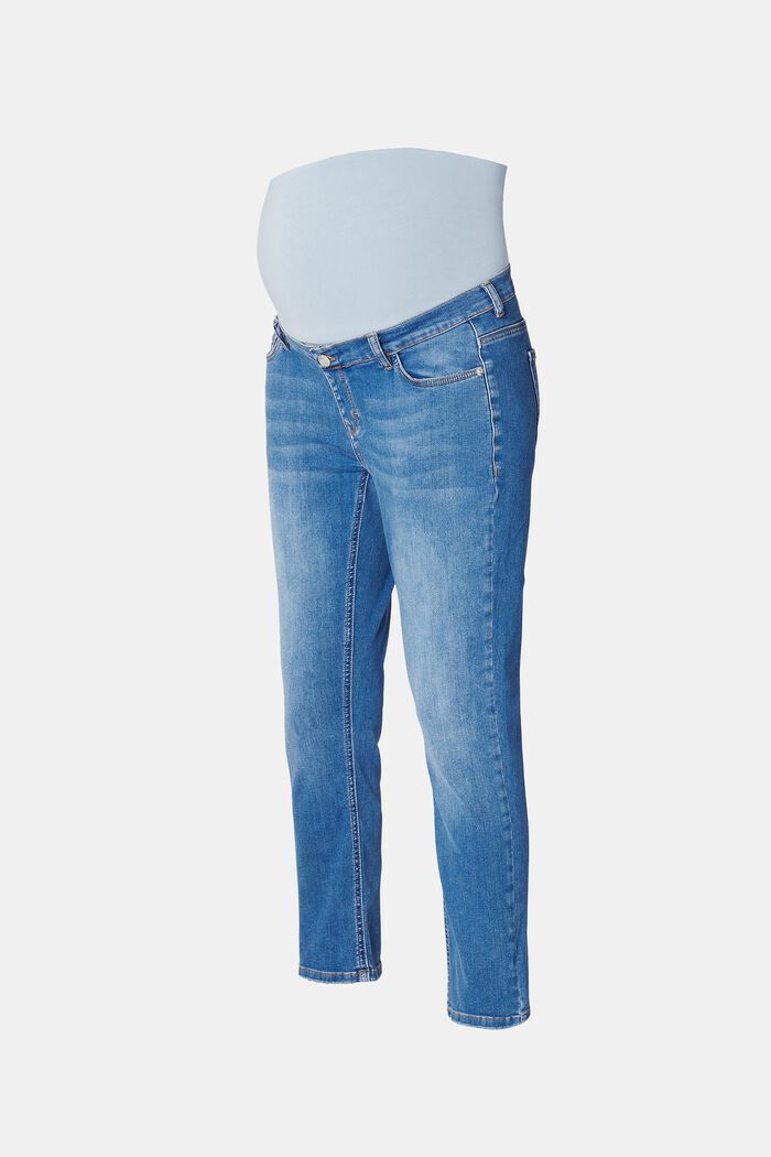 Stumpede jeans med høj støttelinning, MEDIUM WASHED, detail image number 3