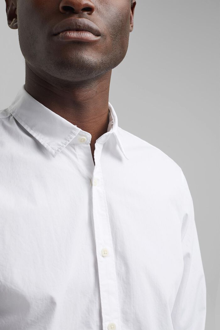 Skjorte af 100% økologisk pima-bomuld, WHITE, detail image number 2