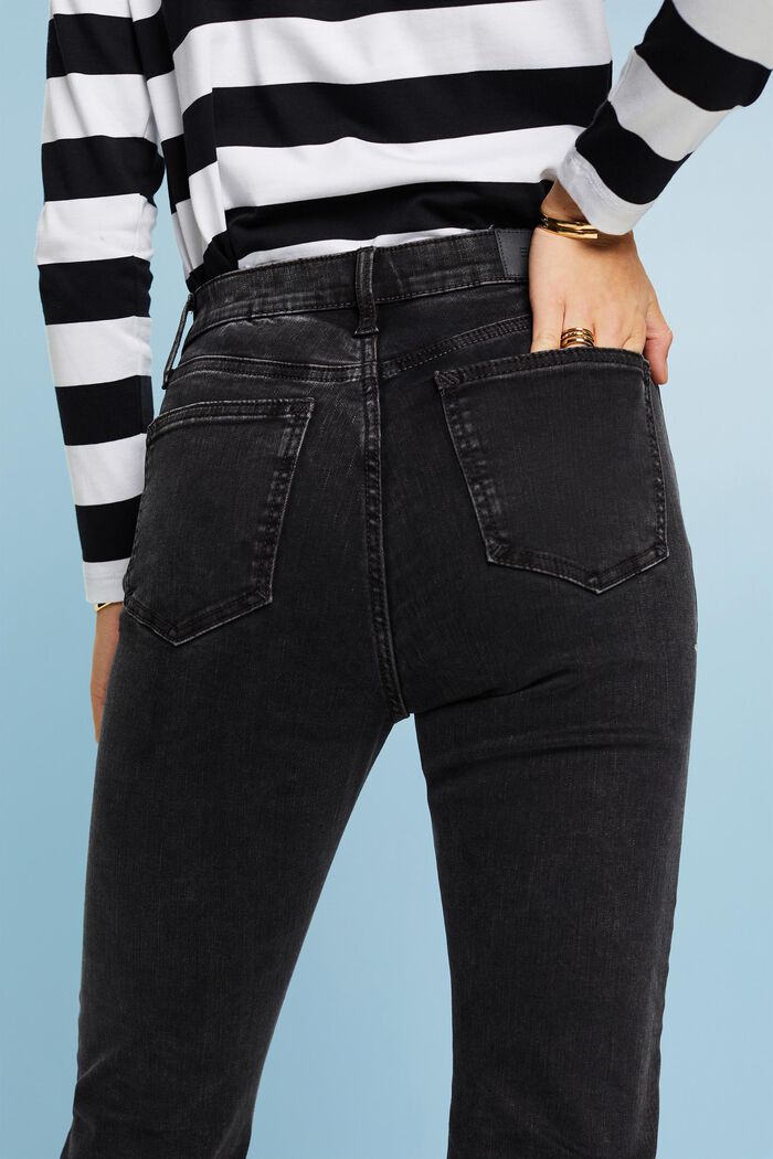 Bootcut-jeans med ultrahøj talje, BLACK DARK WASHED, detail image number 1