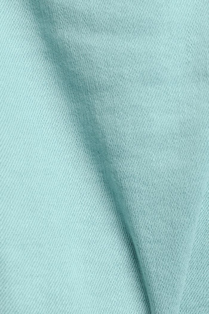 Kort nederdel i strækbar bomuld, AQUA GREEN, detail image number 6