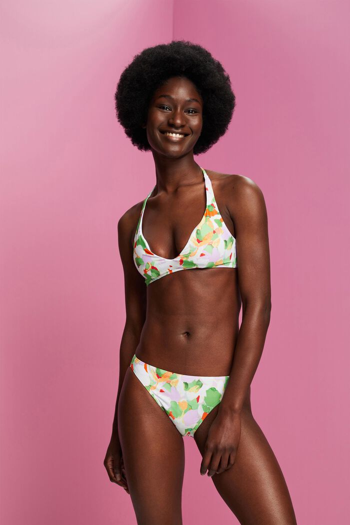 Genanvendt: polstret halterneck-bikinitop, GREEN, detail image number 0