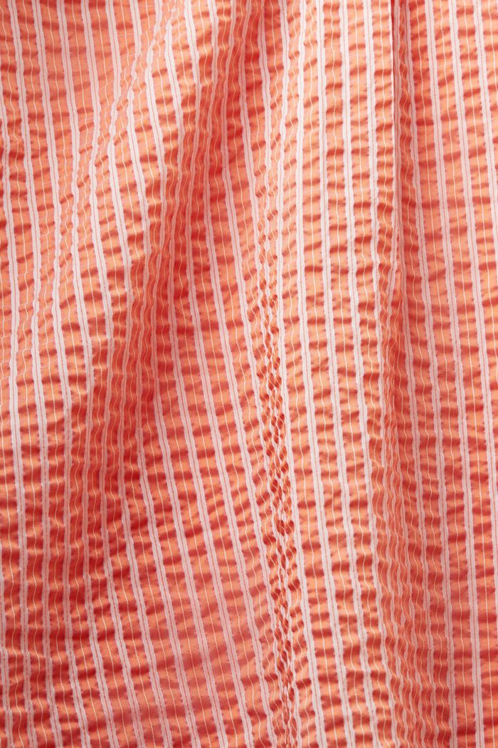 Krøllet skjortebluse med striber, BRIGHT ORANGE, detail image number 6