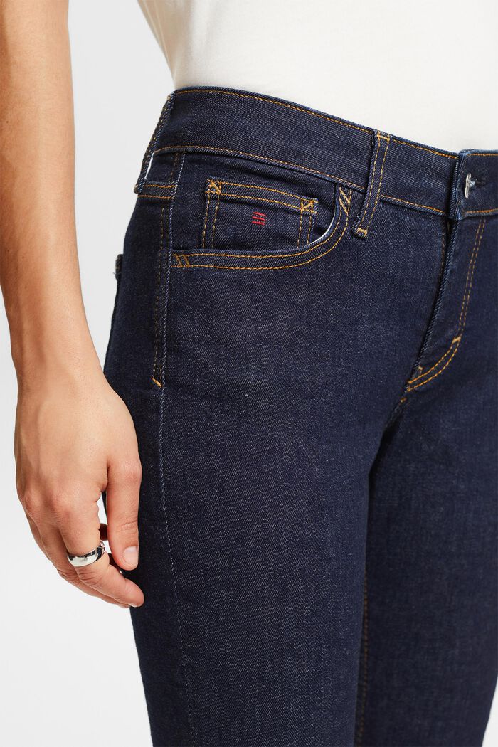 Skinny jeans med mellemhøj talje, BLUE RINSE, detail image number 4