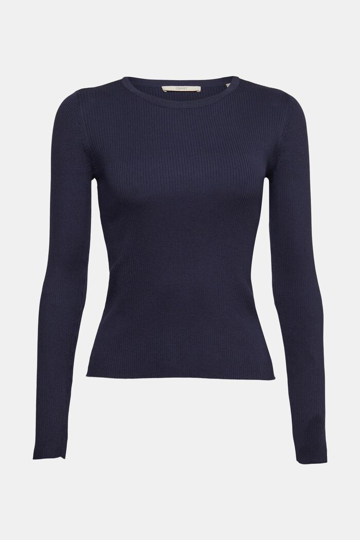 Pullover i riblook, NAVY, detail image number 2