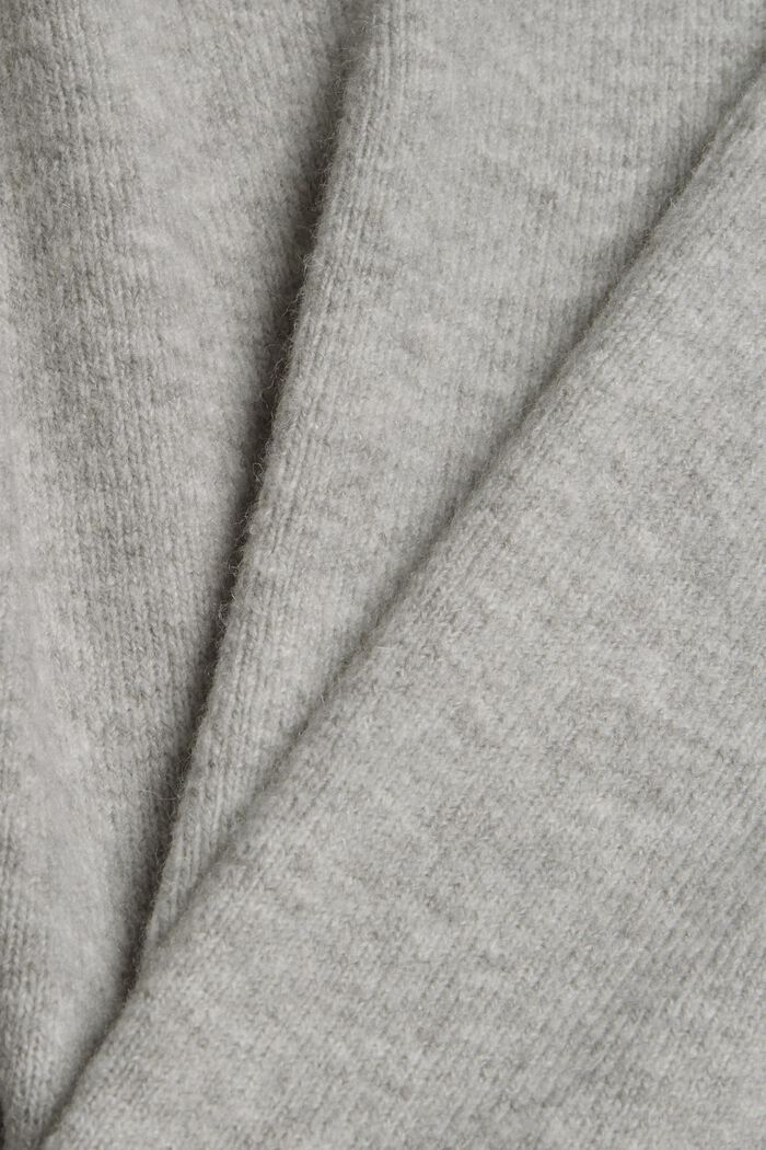 Med uld: pullover med V-hals, LIGHT GREY, detail image number 4