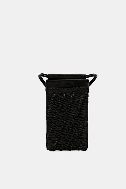 Payton mobillomme i læder, BLACK, overview