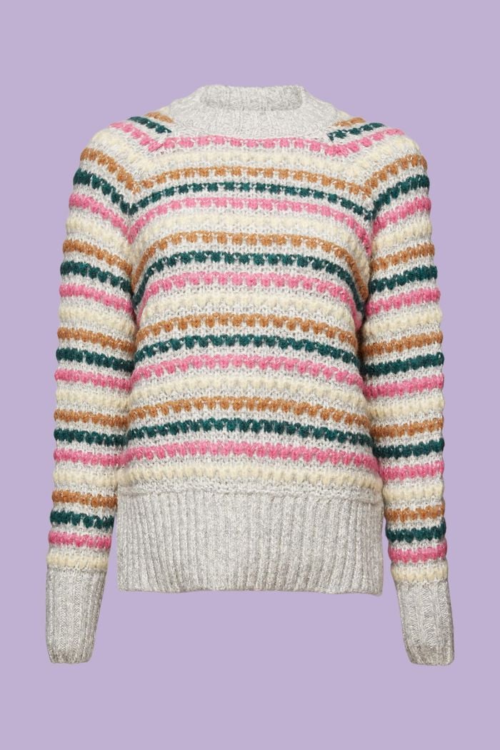 Sweater i uld-/bomuldsmiks, LIGHT GREY, detail image number 6