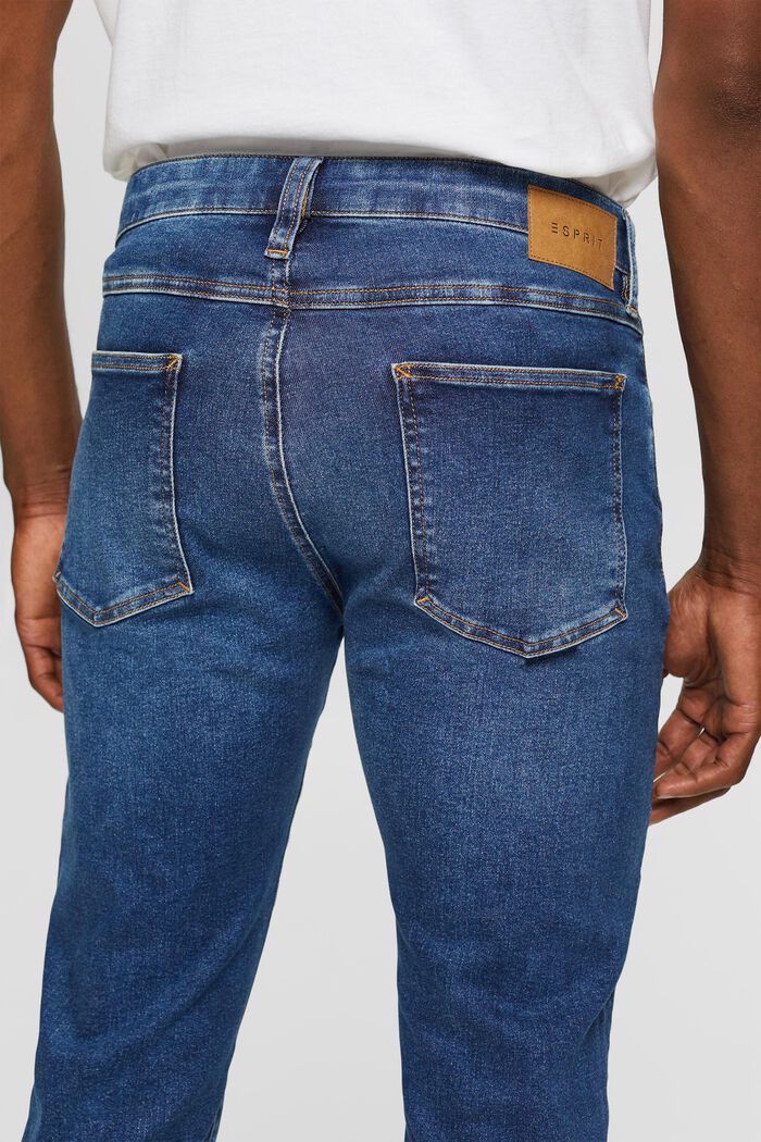 Jeans med slim fit, BLUE MEDIUM WASHED, detail image number 4