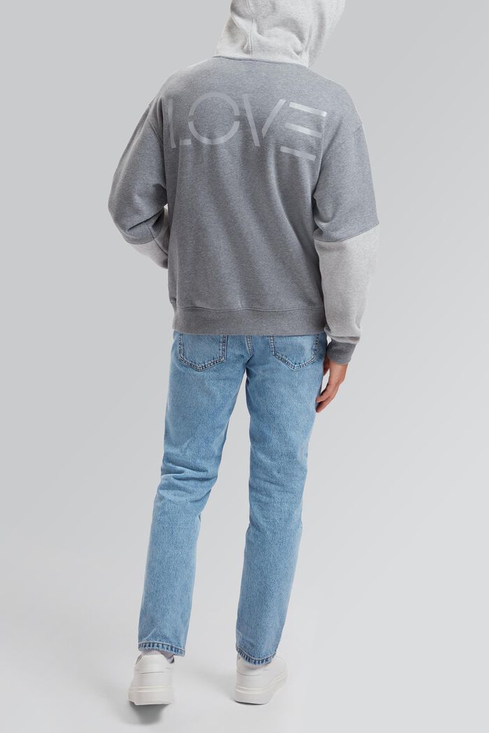 Unisex-sweatshirt i patchworklook, LIGHT GREY, detail image number 3