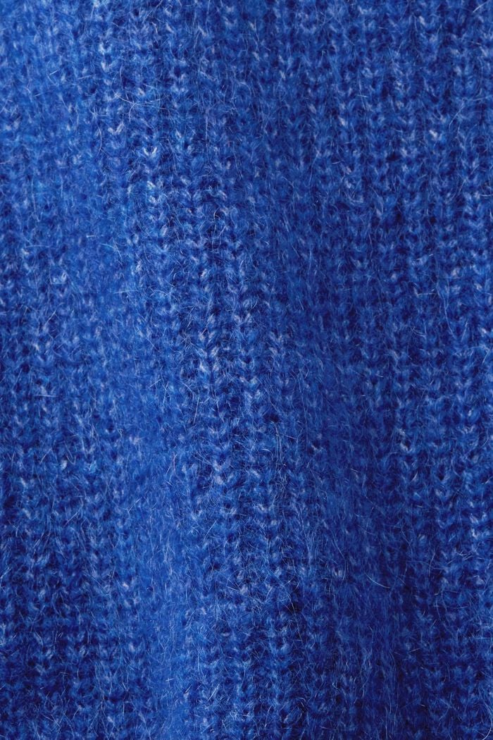 Poncho med rullekrave og åbne sider, BRIGHT BLUE, detail image number 5