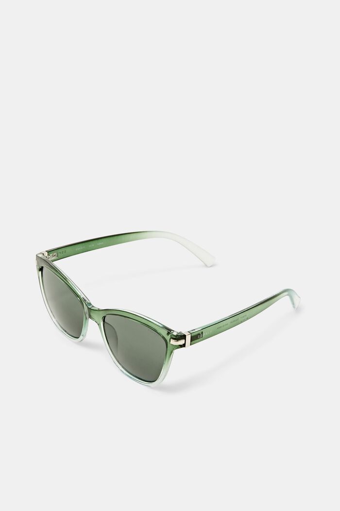 Graduerede Cat Eye-solbriller, GREEN, detail image number 0