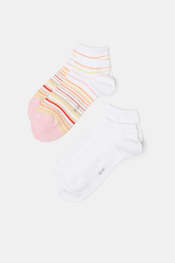 2-pak sokker i økologisk bomuld, ROSE/WHITE, detail image number 0