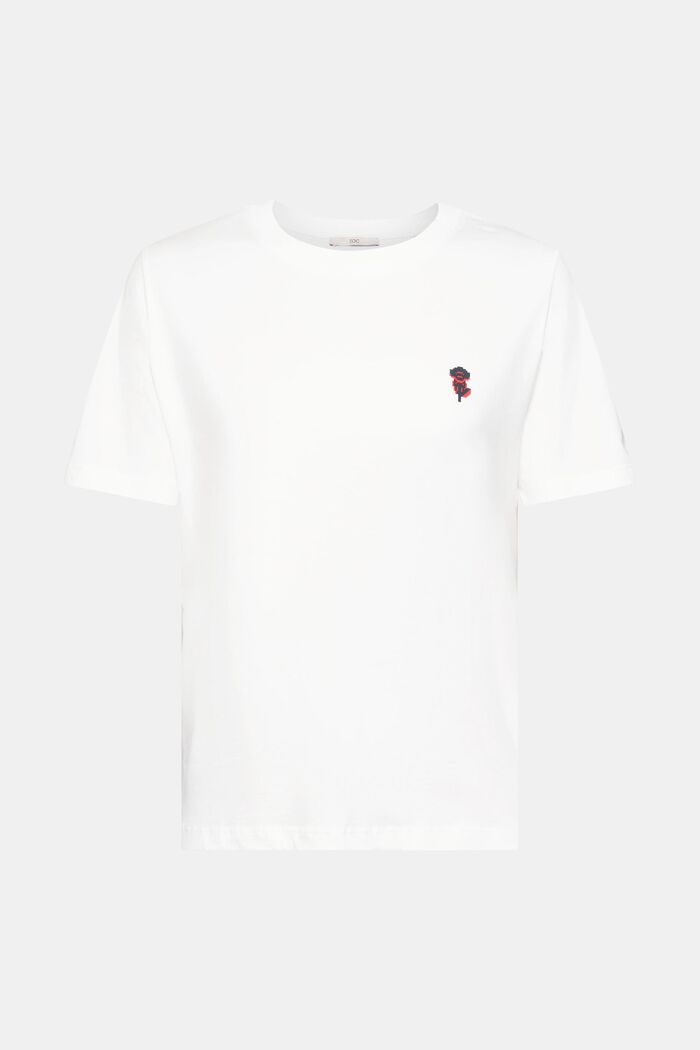 T-shirt med print, OFF WHITE, detail image number 6