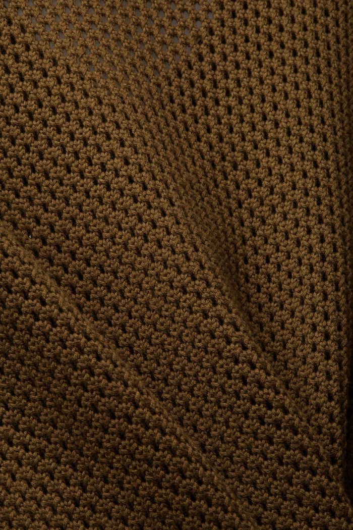 Stormasket sweater med V-udskæring, KHAKI GREEN, detail image number 4