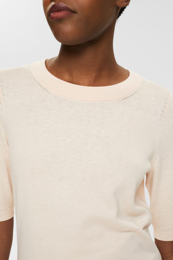 Striksweater med korte ærmer, PASTEL PINK, detail image number 2