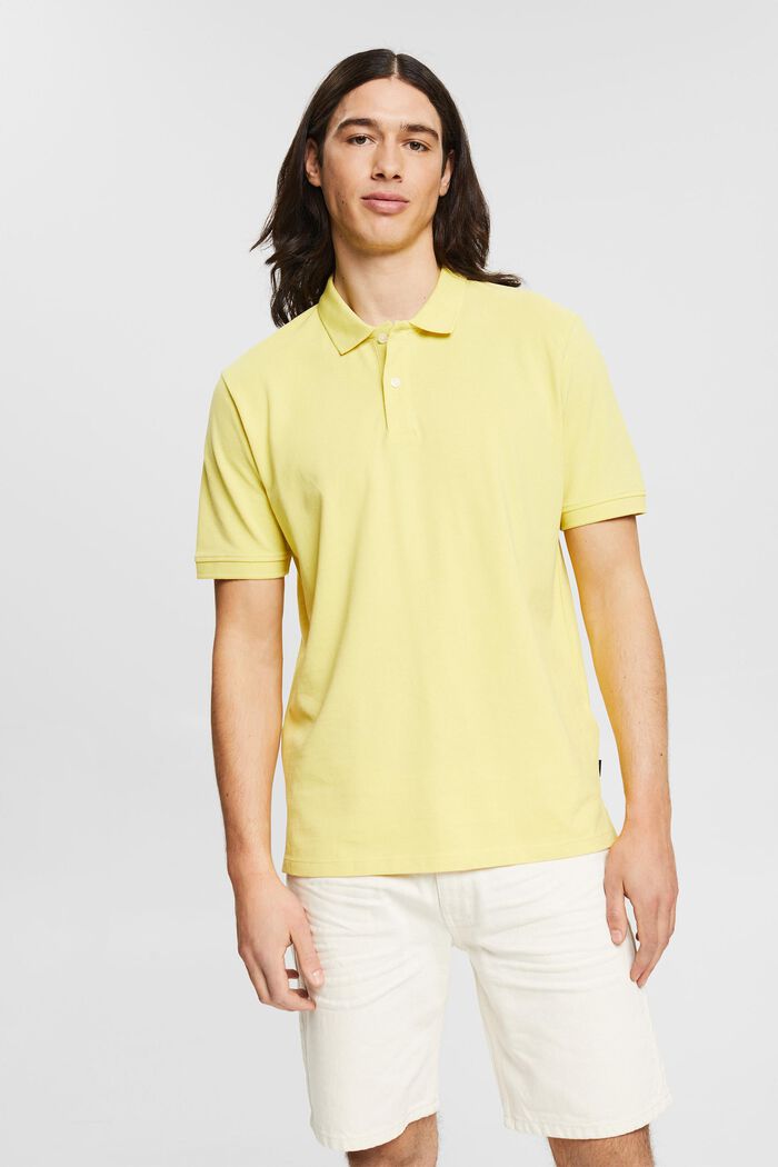Poloshirt af bomuld, YELLOW, detail image number 0