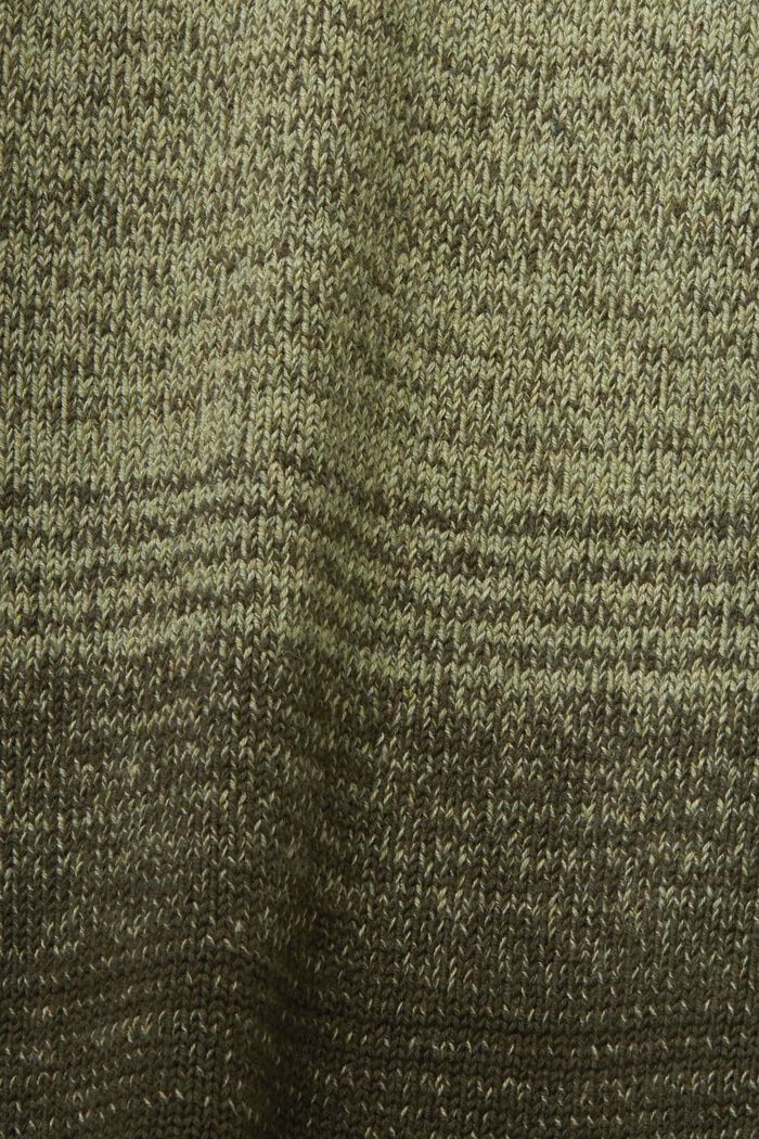 Pullover i bomuld med dégradé-effekt, KHAKI GREEN, detail image number 5