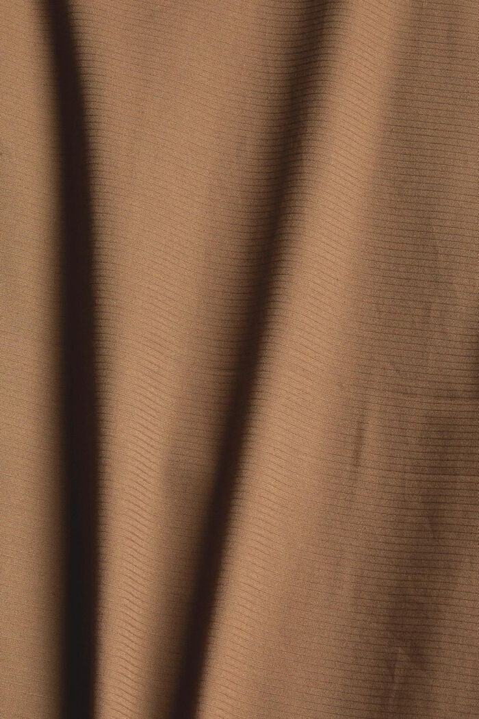 Kort jakke i økologisk bomuldsblanding, CARAMEL, detail image number 4