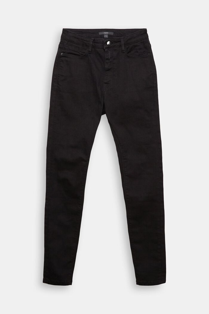 Genanvendte materialer: shaping-jeans med økologisk bomuld, BLACK RINSE, detail image number 7