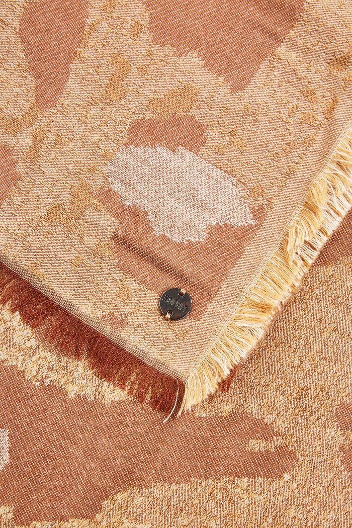 Mønstret tørklæde, LENZING™ ECOVERO™, SAND, detail image number 1