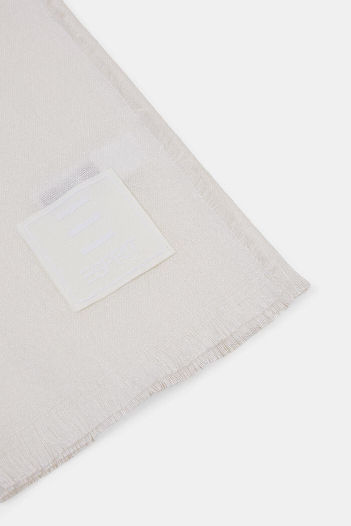 Tørklæde i børstet uldmiks, OFF WHITE, detail image number 1