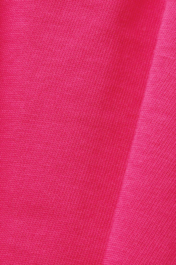 Cropped jersey-T-shirt med rund hals, PINK FUCHSIA, detail image number 5