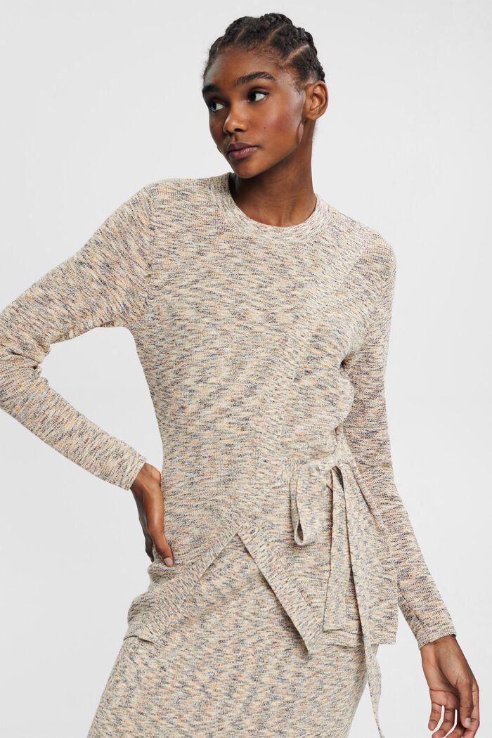 Wrap design sweater