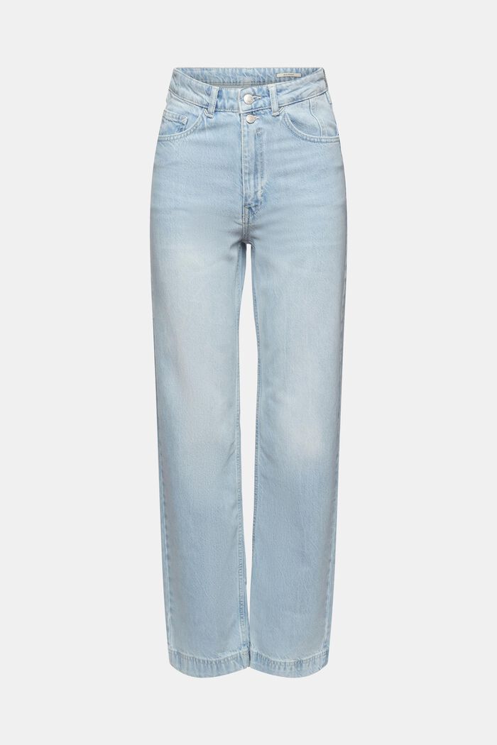 Jeans med vide ben, BLUE BLEACHED, detail image number 7