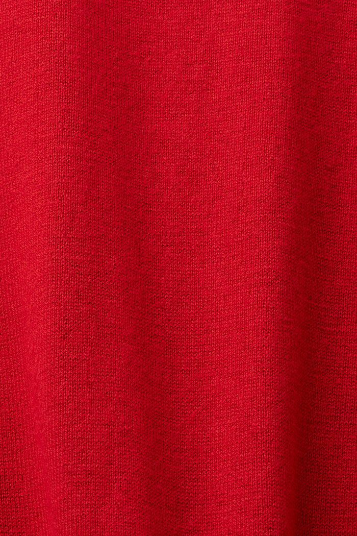 Fint vævet pullover, DARK RED, detail image number 5