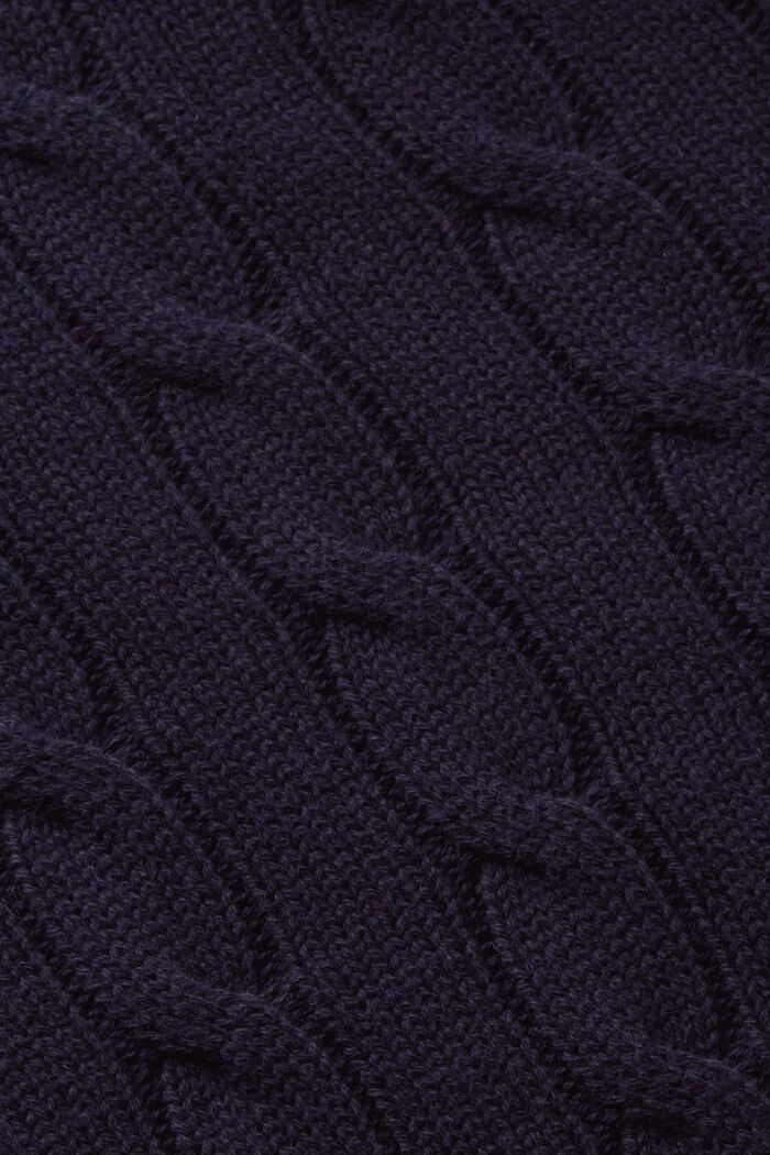 Kabelstrikket sweatervest, NAVY, detail image number 5