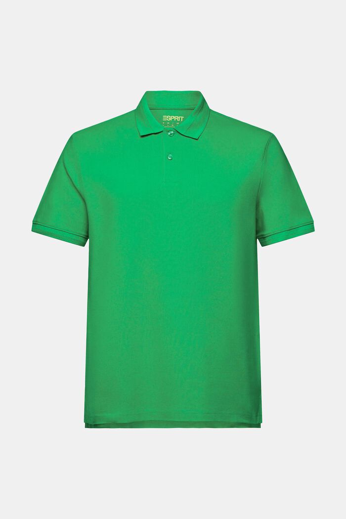 Poloskjorte i pimabomuldspique, GREEN, detail image number 5