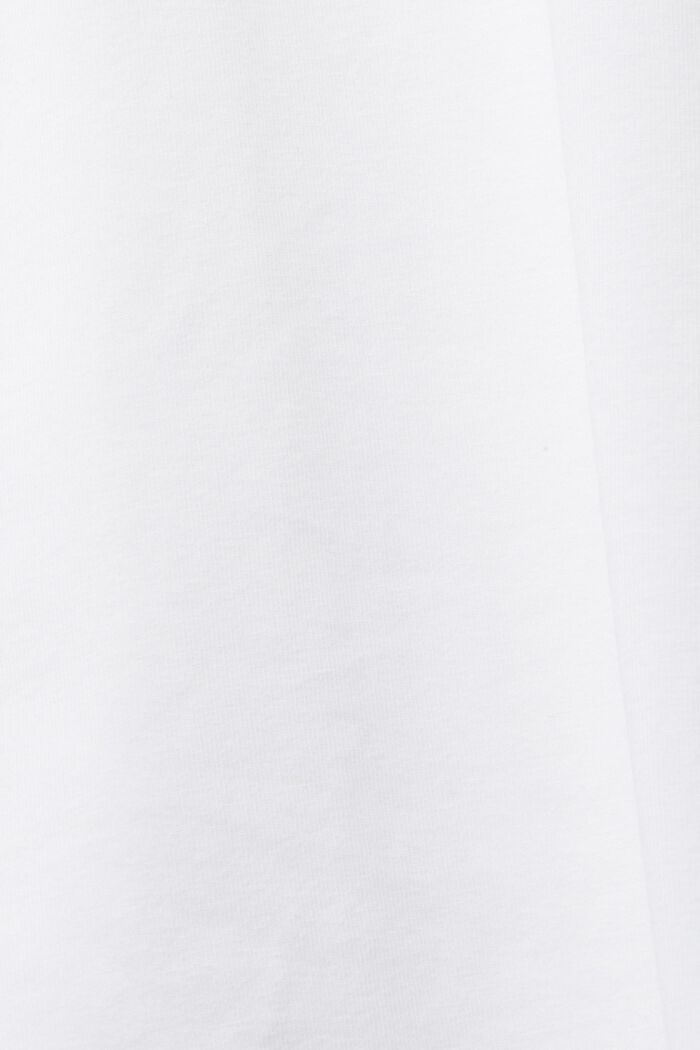 Cropped T-shirt med glimmerstriber, WHITE, detail image number 4