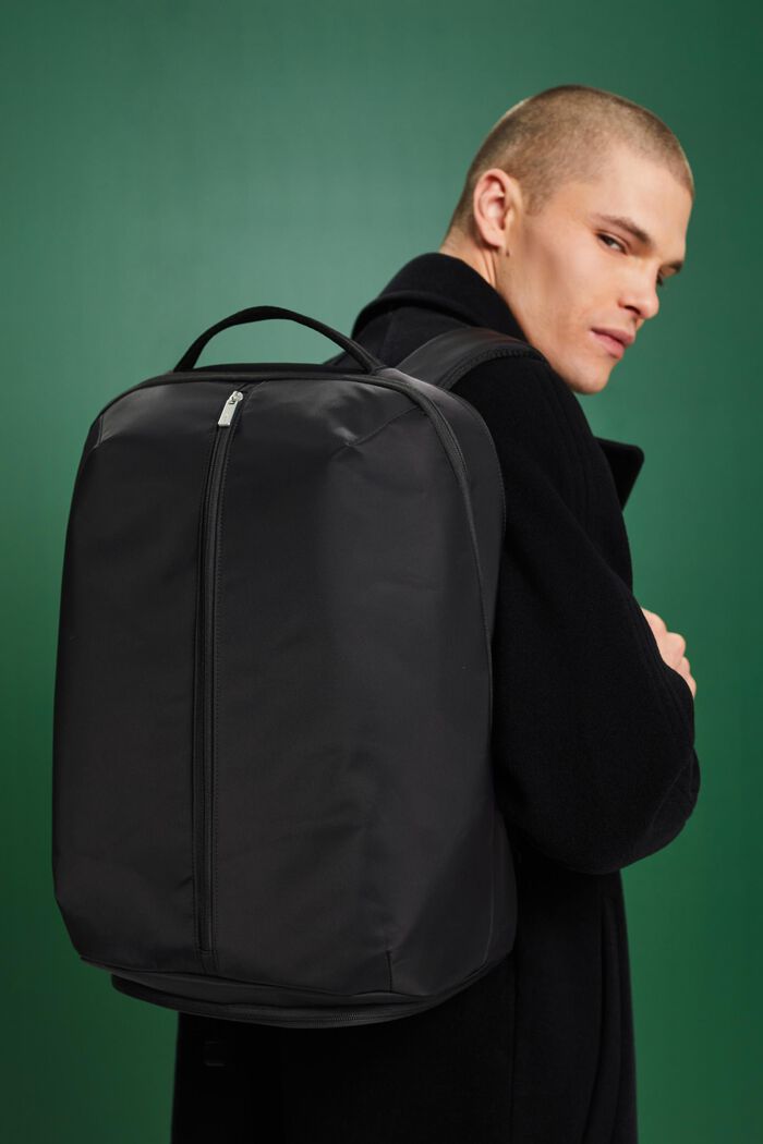 Duffel-rygsæk med lynlås, BLACK, detail image number 5