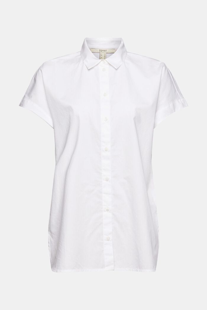 Skjortebluse af 100% bomuld, WHITE, detail image number 6