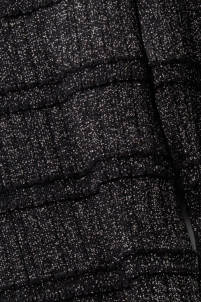 Sweater med høj hals og glimmer, LENZING™ ECOVERO™, BLACK, detail image number 5
