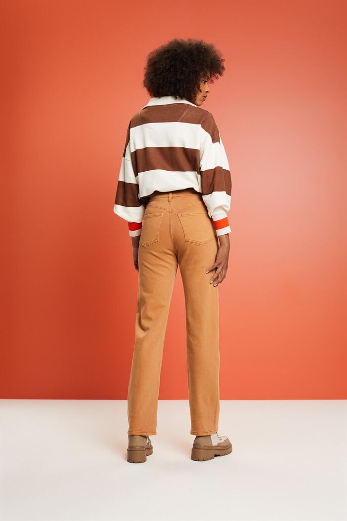Lige retro-bukser med høj talje, CAMEL, detail image number 4
