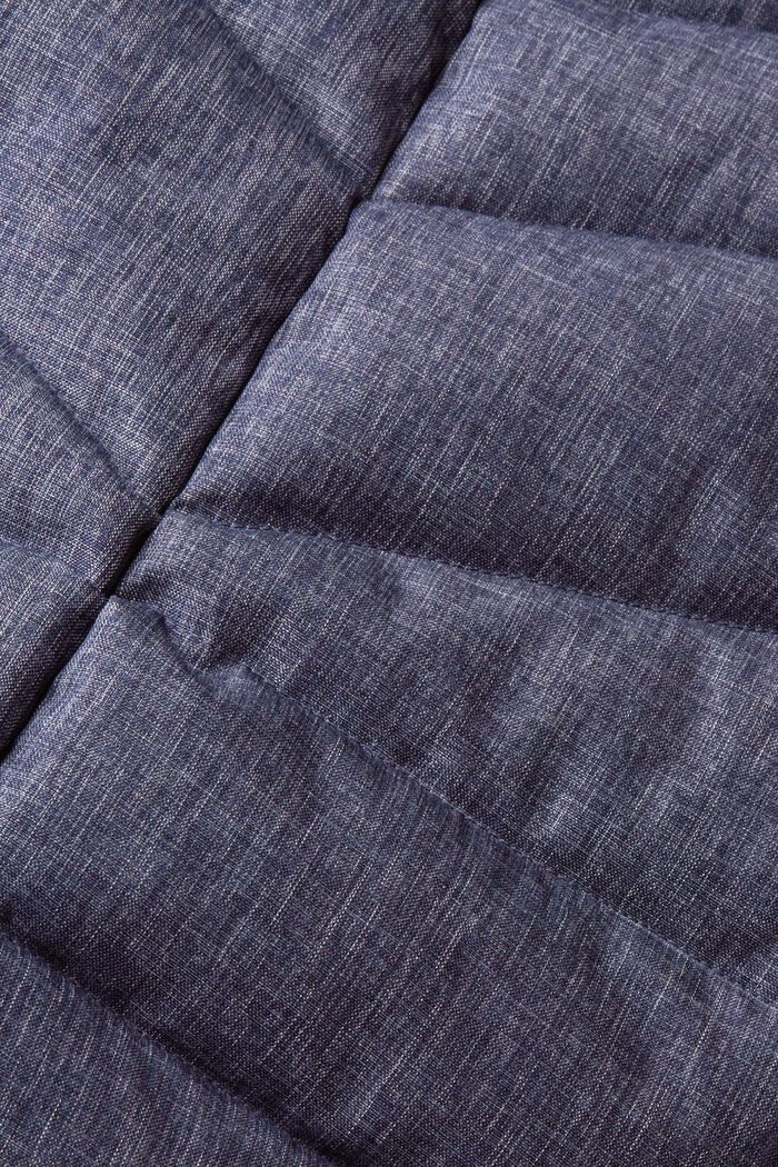 Quiltet jakke med hætte i kunstpels, NAVY, detail image number 1