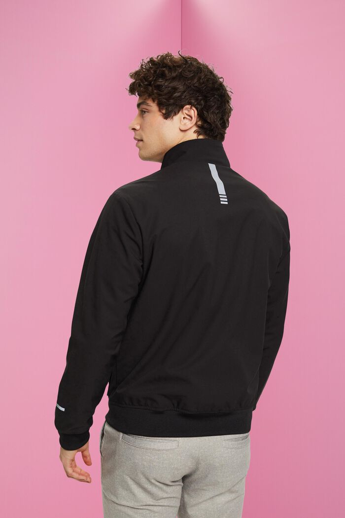 Softshell jakke med sildebensmønster, BLACK, detail image number 3