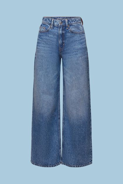 Retro-jeans med høj talje og vide ben