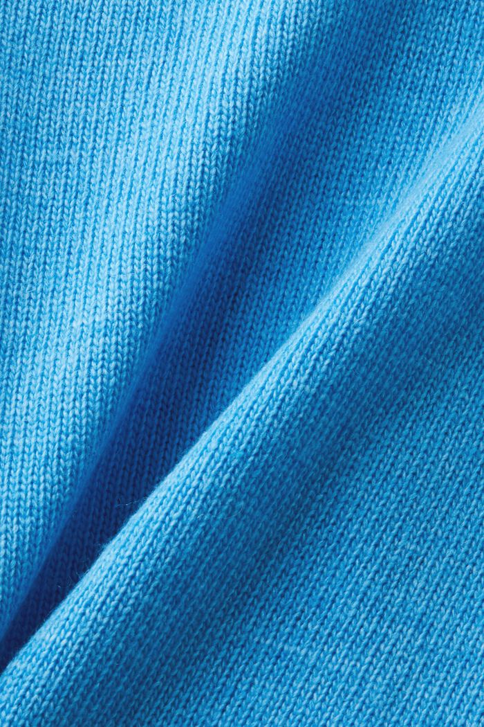 Sweater i uld- og kashmirmiks med V-hals, BLUE, detail image number 5