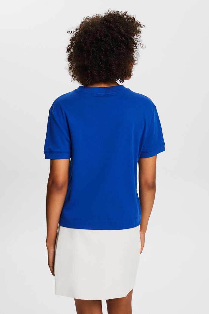 Kortærmet T-shirt med rund hals, BRIGHT BLUE, detail image number 2