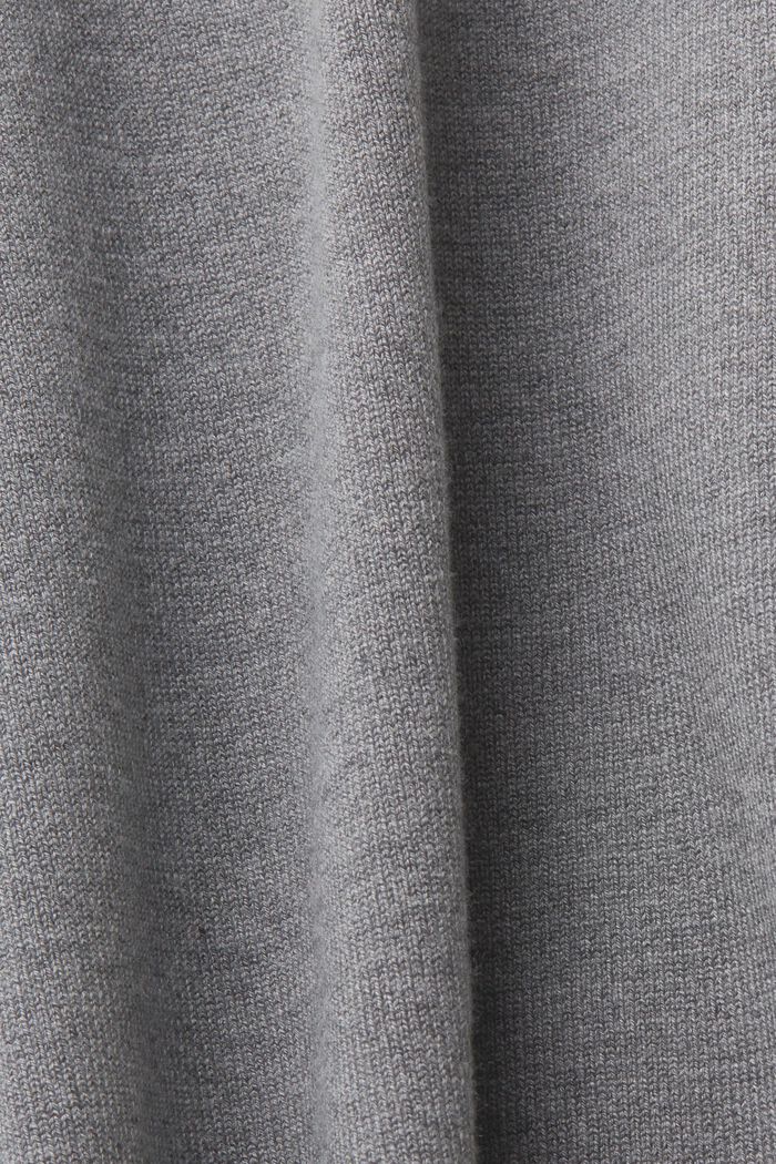 Rullekravesweater med flagermusærmer, MEDIUM GREY, detail image number 6