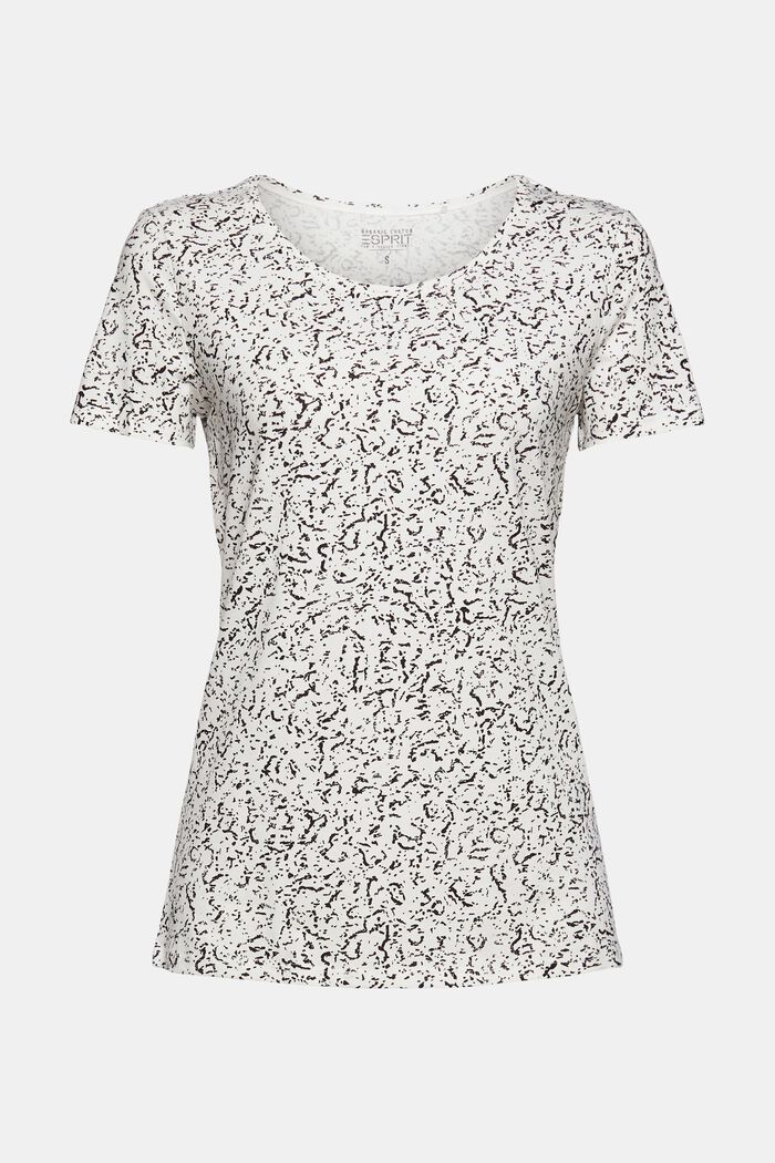 T-shirt i økologisk bomuld med print, OFF WHITE, detail image number 2